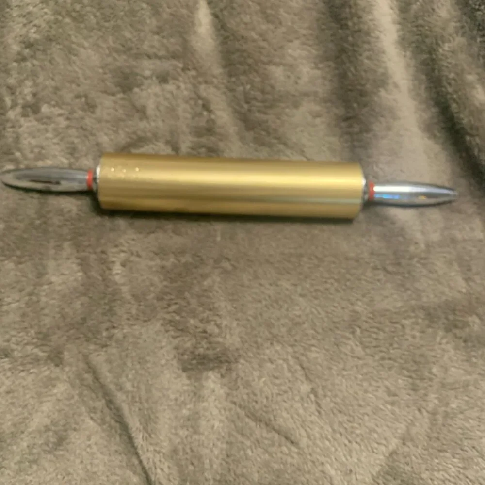 Rolling Pin Kitchen Metal Gold Colored Stainless Steel